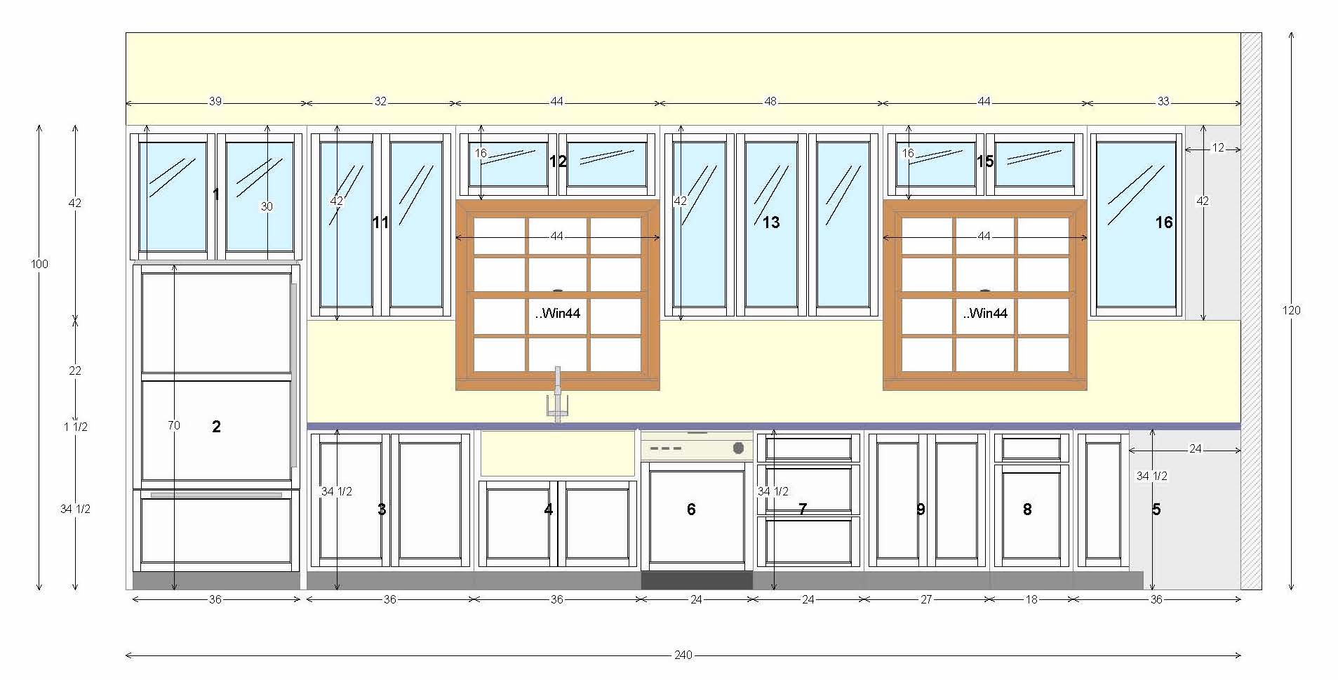 Diagram for L Shaped Kitchen