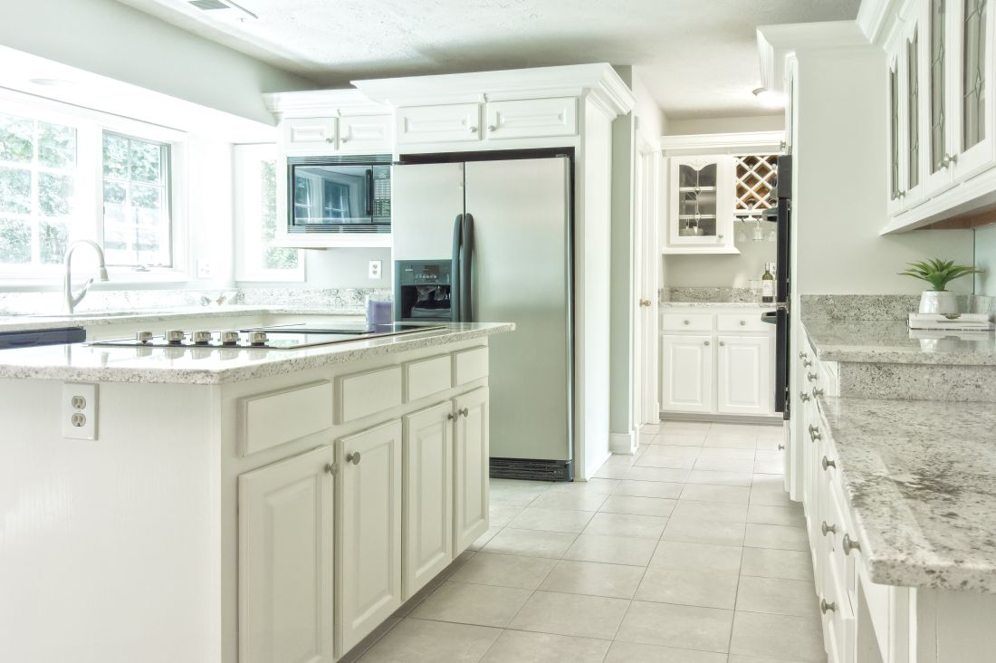 bright white kitchen 