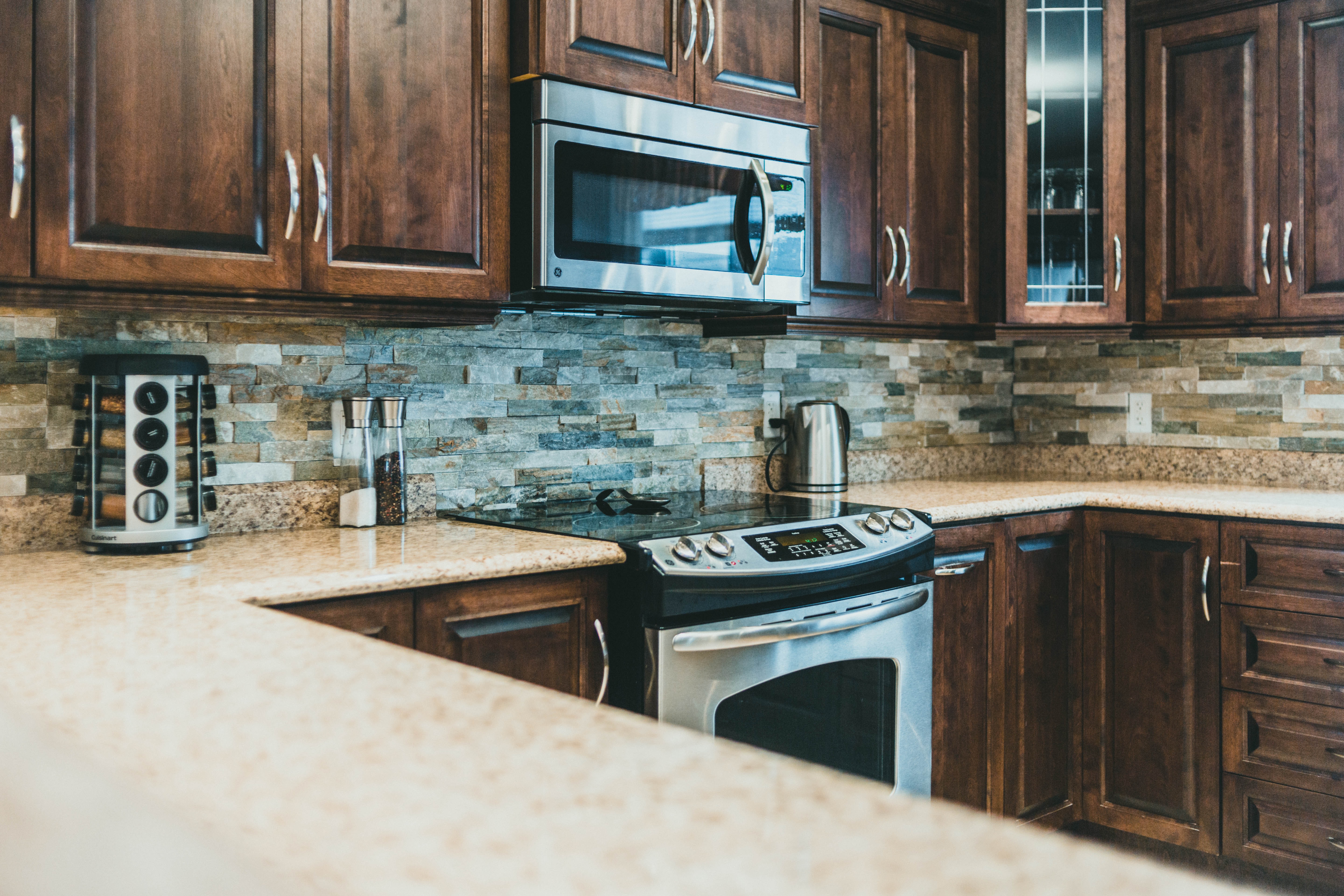 dark wood kitchen