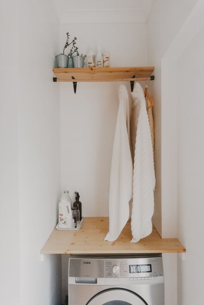 Creative laundry nook.