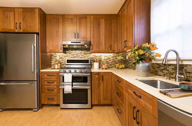 natural finish kitchen 