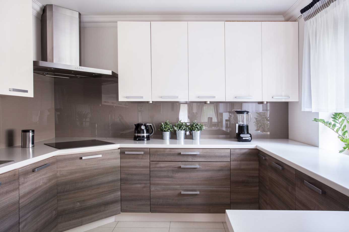 Wood Doors in a kitchen